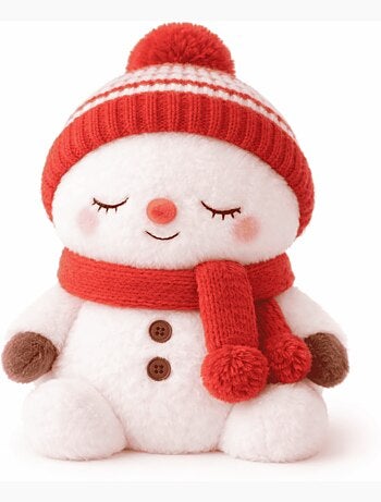 Peluche bouillotte bonhomme de neige - made in france