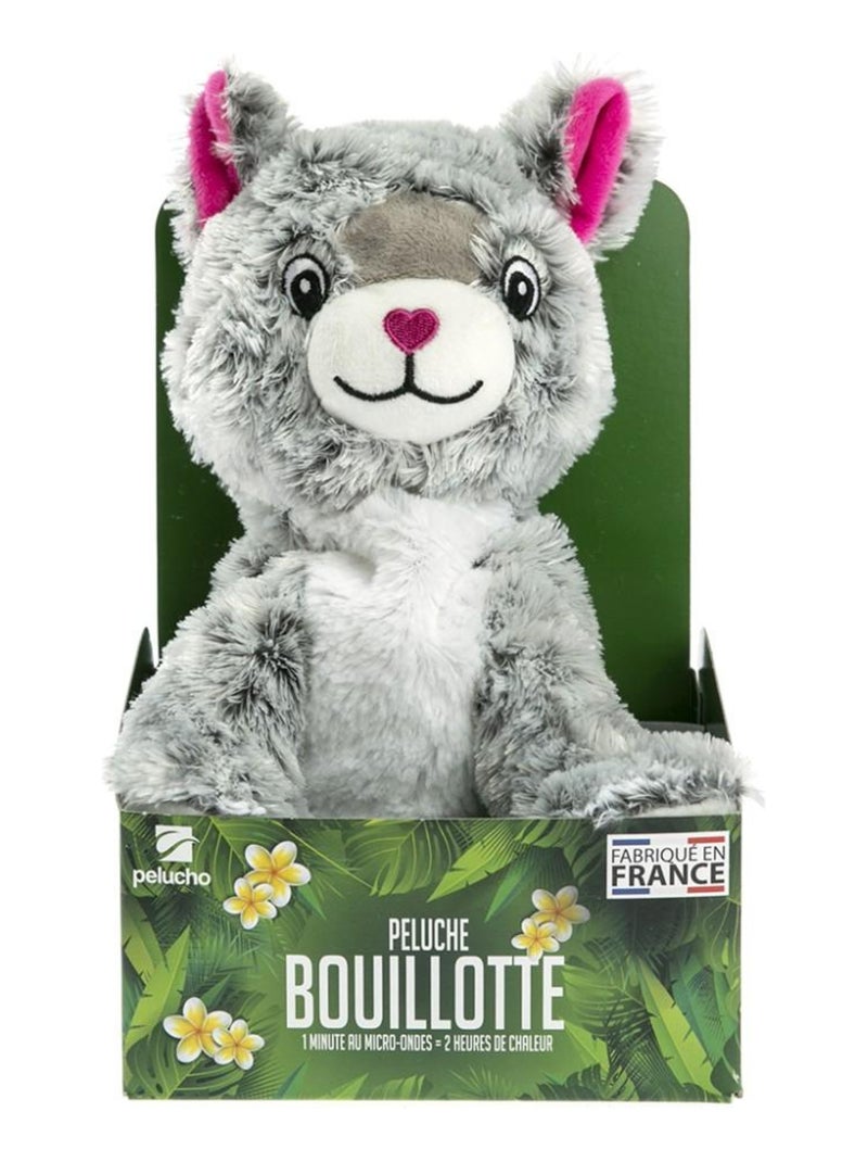 Peluche Bouillotte Chat - Made in France Gris - Kiabi