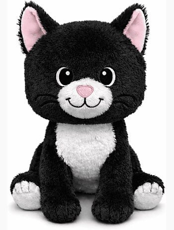 Peluche bouillotte chat noir - made in france