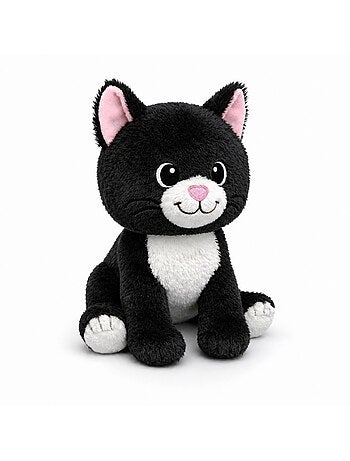 Peluche bouillotte chat noir - made in france