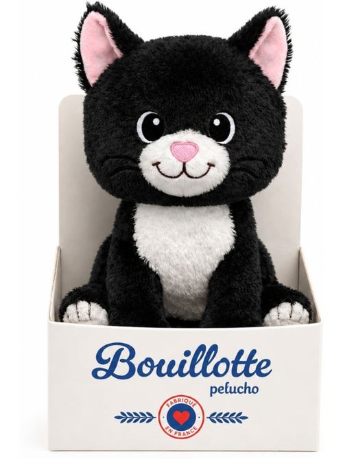 Peluche bouillotte chat noir - made in france - Kiabi Peluche bouillotte chat noir - made in france - Kiabi