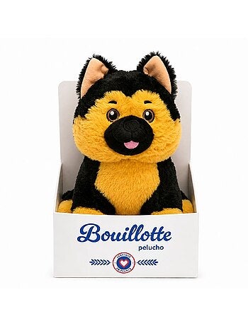 Peluche bouillotte chien berger allemand - made in france