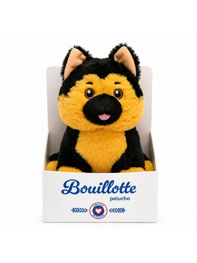 Peluche bouillotte chien berger allemand - made in france Noir Noir - Kiabi