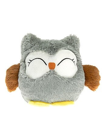 Peluche Bouillotte Chouette Grise - Made in France