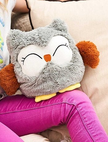 Peluche Bouillotte Chouette Grise - Made in France