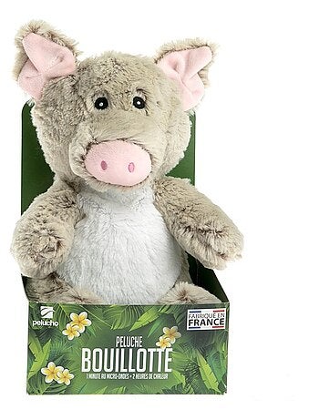 Peluche Bouillotte Cochon - Made in France