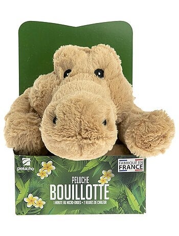 Peluche Bouillotte Crocodile - Made in France