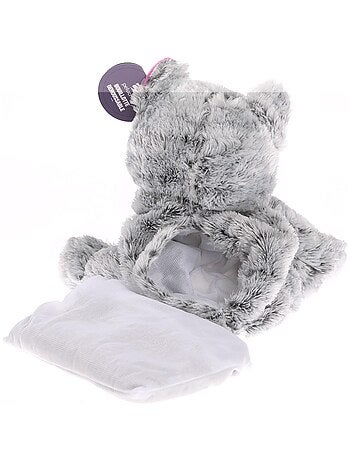 Peluche Bouillotte déhoussable chat - Made in France