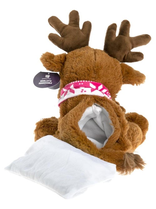 Peluche Bouillotte déhoussable Elan hiver - Made in France - Kiabi