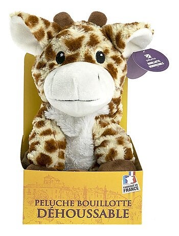 Peluche Bouillotte déhoussable Girafe - Made in France