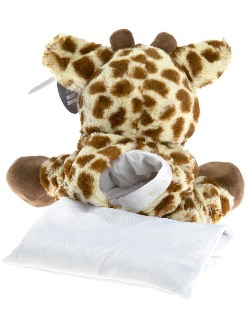 Peluche Bouillotte déhoussable Girafe - Made in France Blanc - Kiabi