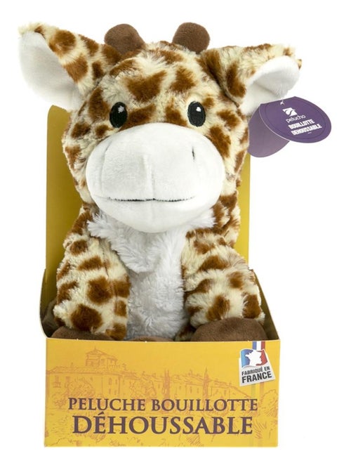 Peluche Bouillotte déhoussable Girafe - Made in France - Kiabi
