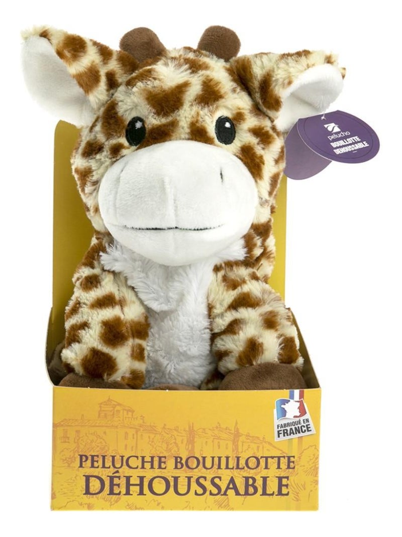 Peluche Bouillotte déhoussable Girafe - Made in France Blanc - Kiabi