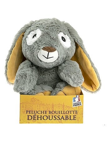 Peluche Bouillotte déhoussable Lapin - Made in France
