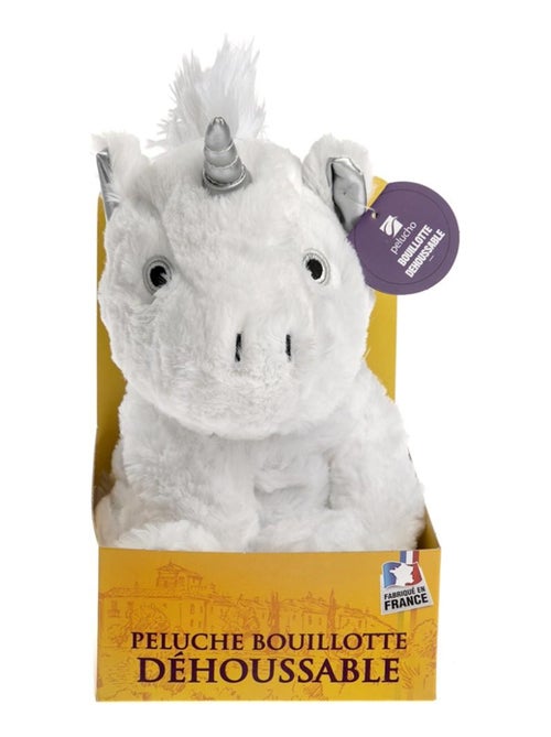 Peluche Bouillotte déhoussable Licorne - Made in France - Kiabi