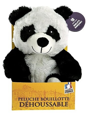 Peluche Bouillotte déhoussable Panda - Made in France