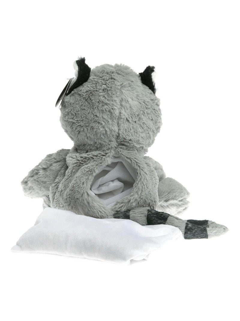 Peluche Bouillotte déhoussable Raton laveur - Made in France Gris - Kiabi