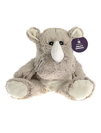 Peluche Bouillotte déhoussable Rhino - Made in France