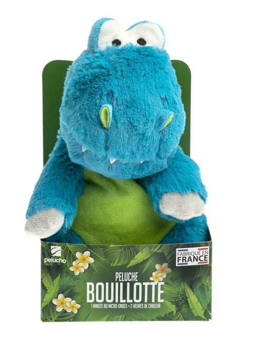 Peluche Bouillotte Dinosaure bleue - Made in France - Kiabi