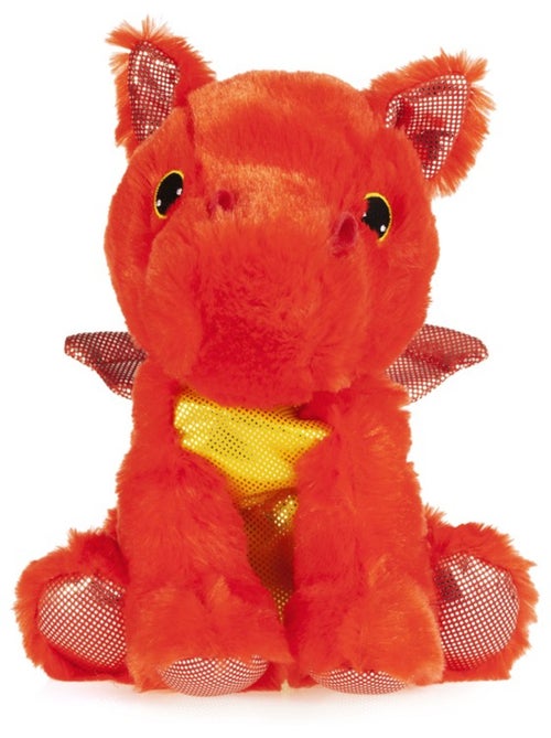 Peluche Bouillotte Dragon rouge - Made in France - Kiabi
