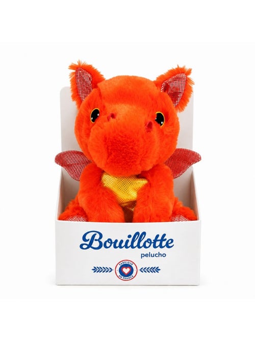 Peluche bouillotte dragon rouge - made in france - Kiabi