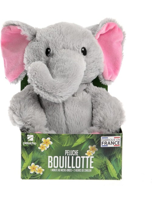 Peluche Bouillotte Eléphant - Made in France - Kiabi