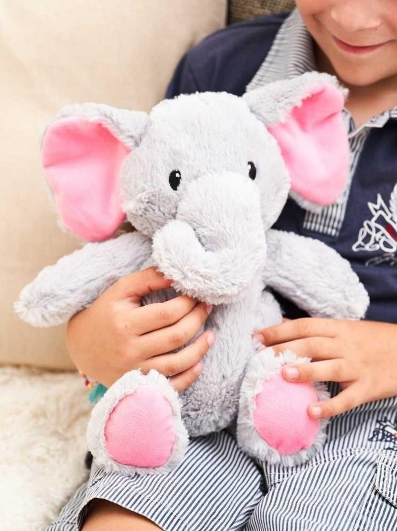 Peluche Bouillotte Eléphant - Made in France Gris - Kiabi