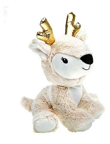 Peluche Bouillotte Faon rose - Made in France