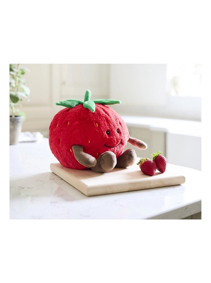 Peluche Bouillotte Fraise Rouge - Kiabi