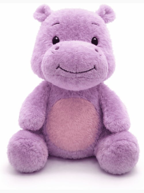 Peluche bouillotte hippo mauve - made in france - Kiabi Peluche bouillotte hippo mauve - made in france - Kiabi