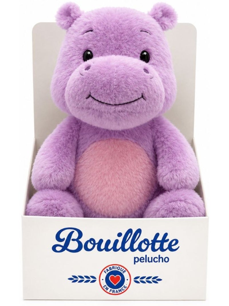 Peluche bouillotte hippo mauve - made in france Rose - Kiabi