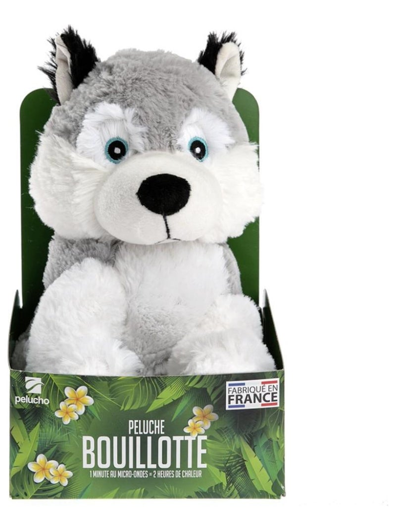 Peluche Bouillotte Husky - Made in France Blanc - Kiabi