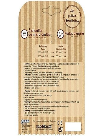 Peluche bouillotte INDIAN PANDA - Haut19 cm