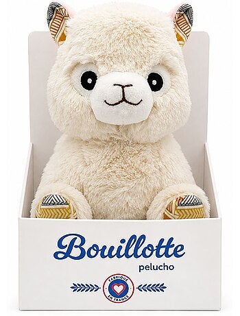 Peluche bouillotte lama - made in france