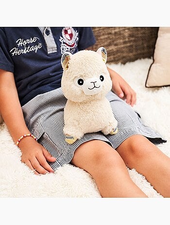 Peluche bouillotte lama - made in france