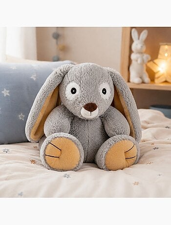 Peluche bouillotte lapin - made in france