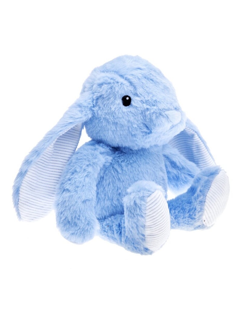 Peluche Bouillotte Lapin bleu - Made in France Blanc Bleu marine - Kiabi