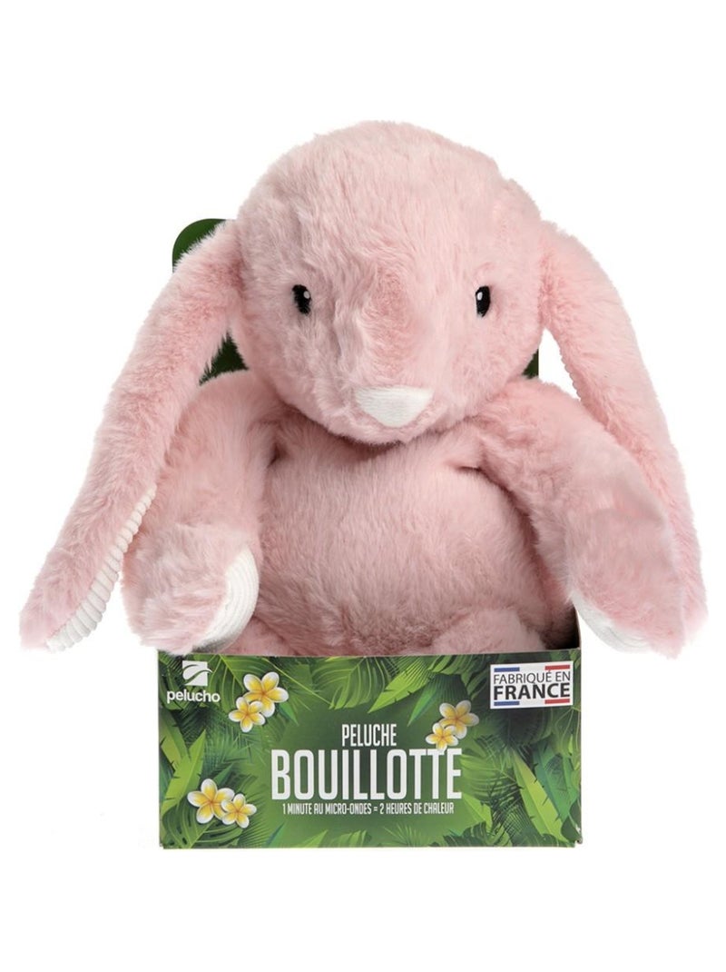 Peluche Bouillotte Lapin Rose - Made in France Rose - Kiabi