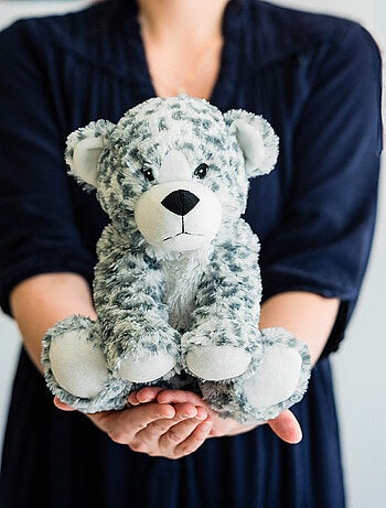 Peluche Bouillotte Léopard blanc