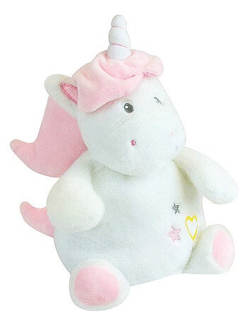 Peluche bouillotte LICORNE - Haut 19 cm