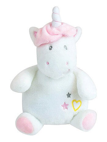 Peluche bouillotte LICORNE - Haut 19 cm