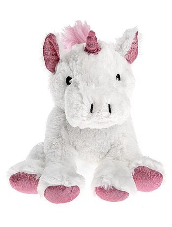 Peluche Bouillotte Licorne blanche - Made in France