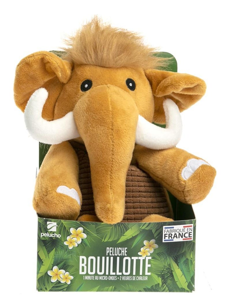 Peluche Bouillotte Mammouth - Made in France Marron - Kiabi
