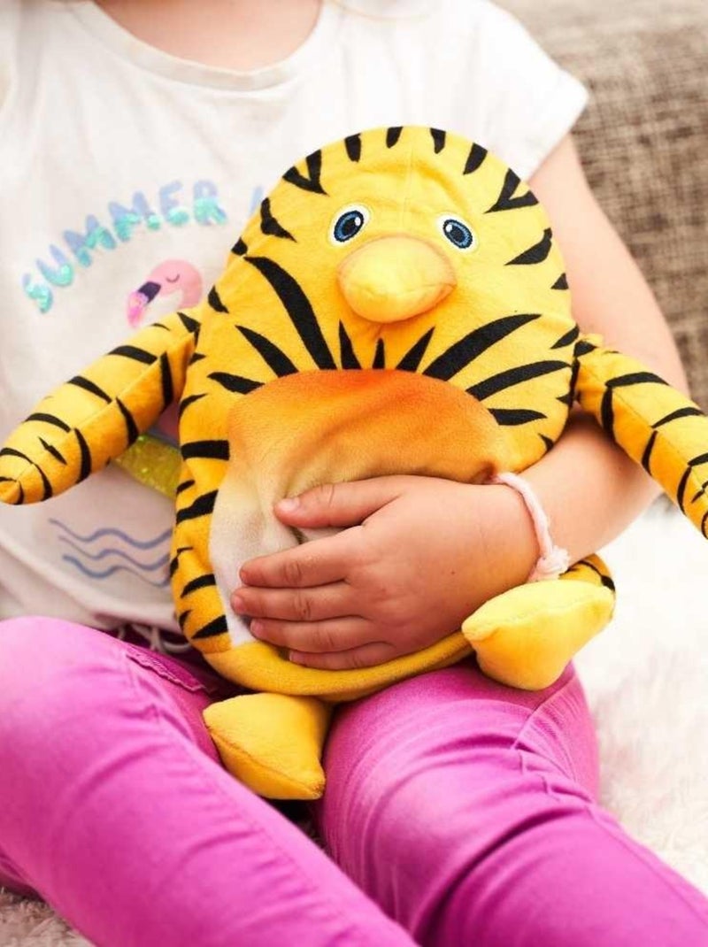 Peluche Bouillotte Maurice les As de la jungle - Made in France Jaune - Kiabi
