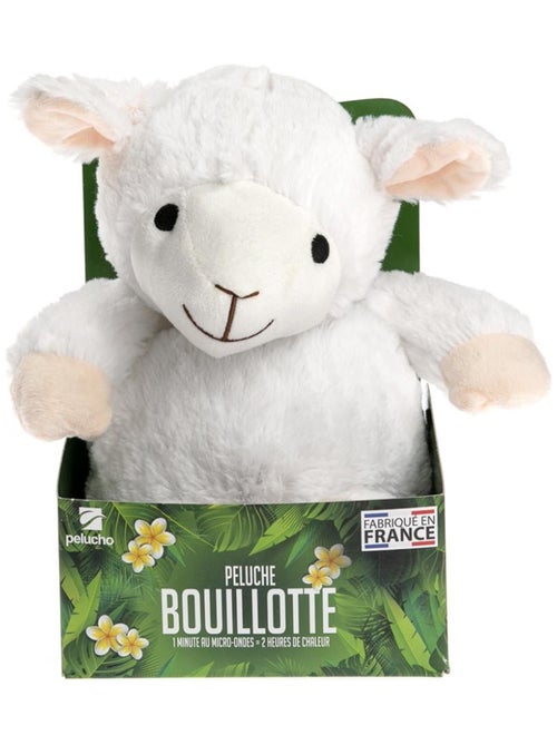 Peluche Bouillotte Mouton blanc - Made in France - Kiabi