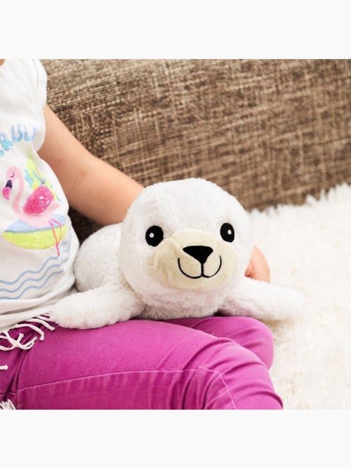 Peluche bouillotte otarie blanche - made in france - Kiabi