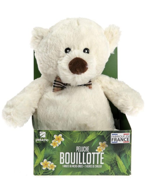 Peluche Bouillotte Ours Blanc - Made in France - Kiabi