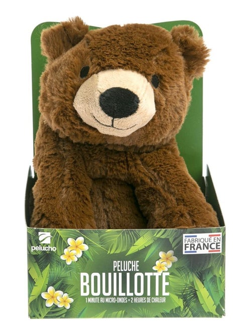 Peluche Bouillotte Ours Brun - Made in France - Kiabi