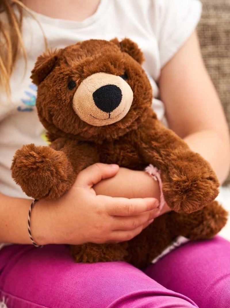 Peluche Bouillotte Ours Brun - Made in France Marron - Kiabi