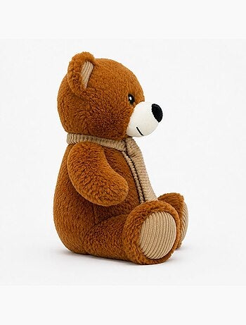 Peluche bouillotte ours marron - made in france